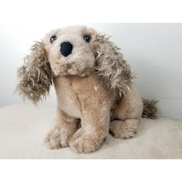 Cocker Spaniel Dog 1968 Stuffed Animal 11" America Wego Plush Animal Korea Vtg - Picture 2 of 13